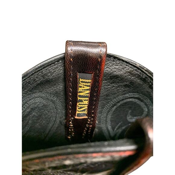 El Paso Dan Post Cowboy Boots Women’s Western Size 7 M Winston Lizard READ main image 12